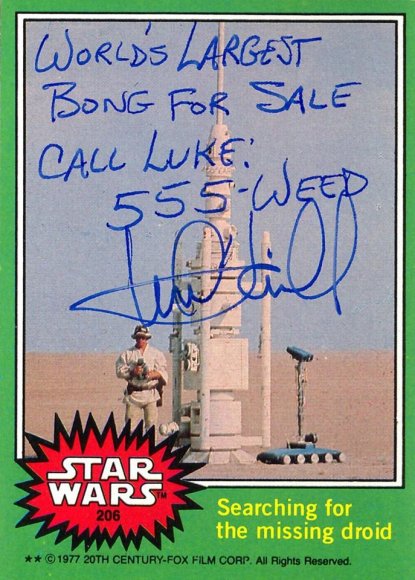 egh 984 - Funny_Star_Wars_card_autographed_by_Mark_Hamill