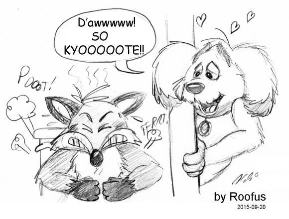 Roofus Roo - 2015-09-20 Mutt finds Yappy cute